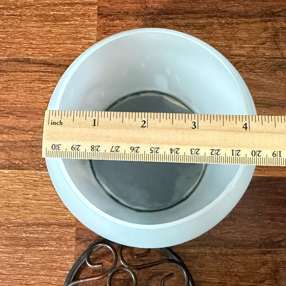 MY MOMENTS Frosted Glass w/Metal Base Candle Holders (Set of 3) - Picture 11 of 14